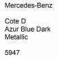 Preview: Mercedes-Benz, Cote D Azur Blue Dark Metallic, 5947.